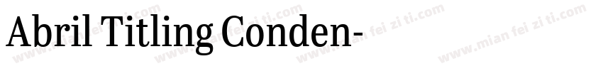 Abril Titling Conden字体转换